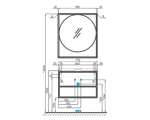 Тумба под раковину Aquaton Лофт Фабрик 80 1A242401LTDY0 подвесная Дуб кантри