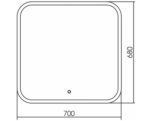 Зеркало Grossman Comfort 70 670680 с подсветкой с сенсорным выключателем