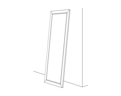 Зеркало Evoform Exclusive Floor 205х115 BY 6173 с фацетом в багетной раме - Барокко золото 106 мм