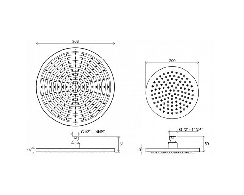 Верхний душ Ravak 980.00 X07P111 Хром