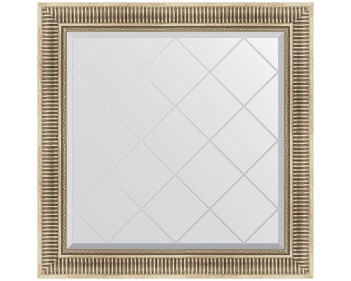 Зеркало Evoform Exclusive-G 87х87 BY 4325 с гравировкой в багетной раме - Серебряный акведук 93 мм