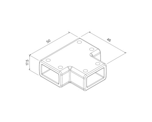 Коннектор каркаса душевой перегородки IDDIS Slide Walk In черный SLI1BS0i23