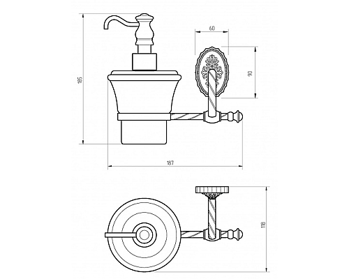 Дозатор для жидкого мыла Migliore Edera 16912 Хром