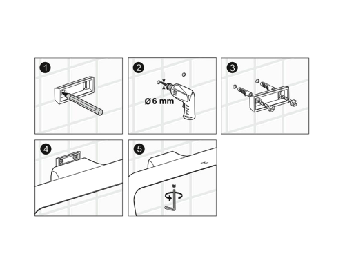 Ершик для унитаза WasserKRAFT Glan K-5127 Черный глянцевый