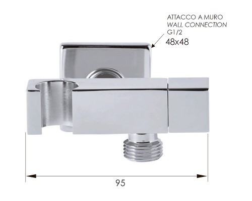 Шланговое подключение Remer 336S Хром