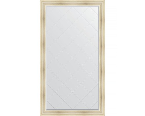 Зеркало Evoform Exclusive-G Floor 204х114 с гравировкой в багетной раме - Травленое серебро 99 мм