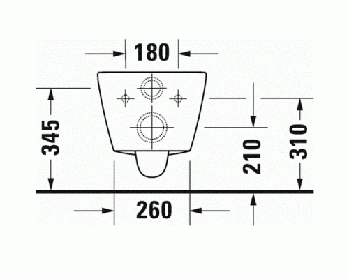 Унитаз Duravit D-Neo 2577090000 подвесной без сиденья