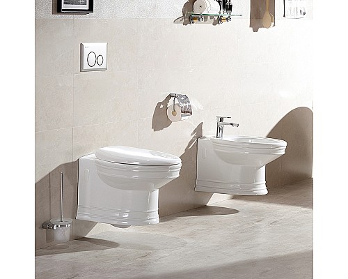 Унитаз CeramaLux Lux Classic 2021 подвесной с сиденьем Микролифт