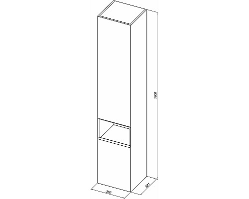 Шкаф пенал Allen Brau Infinity 35 L 1.21010.AM подвесной Антрацит матовый