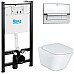 Комплект унитаза с инсталляцией Roca The Gap 893104100 с сиденьем Микролифт и клавишей смыва