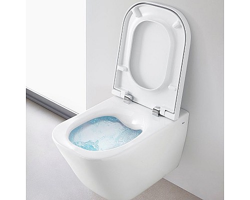 Комплект унитаза с инсталляцией Roca The Gap 893104100 с сиденьем Микролифт и клавишей смыва