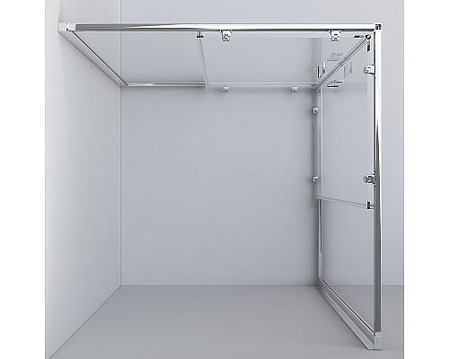 Душевой уголок Vincea Garda 120x120 VSS-1G1212CL профиль Хром стекло прозрачное