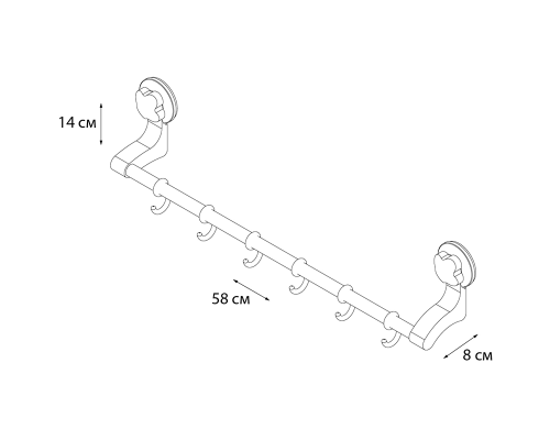 Вешалка для полотенец Grampus Element GR-7077 Белый Хром