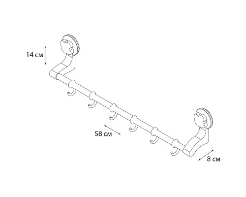 Вешалка для полотенец Grampus Element GR-7077 Белый Хром