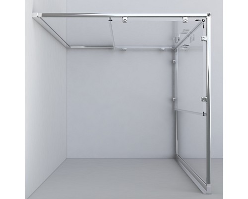 Душевой уголок Vincea Garda VSS-1G100CLB 100х100 профиль Черный стекло прозрачное