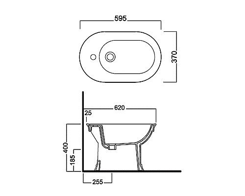 Биде Hatria Dolcevita Y0ET01 Белое
