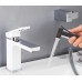 Смеситель для раковины Gappo G17-8 с гигиеническим душем Белый Хром