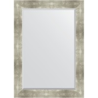 Зеркало Evoform Exclusive 106х76 BY 1200 с фацетом в багетной раме - Алюминий 90 мм