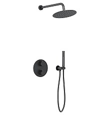 Душевая система Vincea VSFW-101TMB с термостатом Черная матовая
