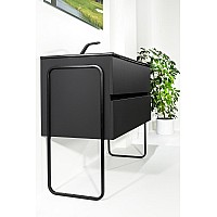Тумба без раковины Armadi Art Vallessi 120x46cm АНТРАЦИТ мат. 2 полки,