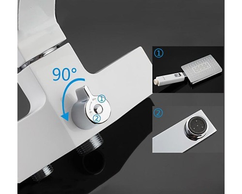 Смеситель для ванны Gappo G07 G2207-7 универсальный Белый Хром