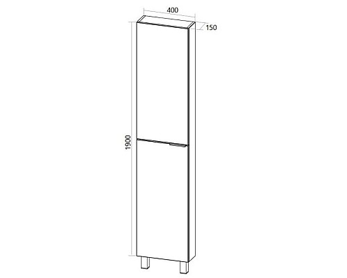 Шкаф пенал 1MarKa Gaula 40Н У92522 White