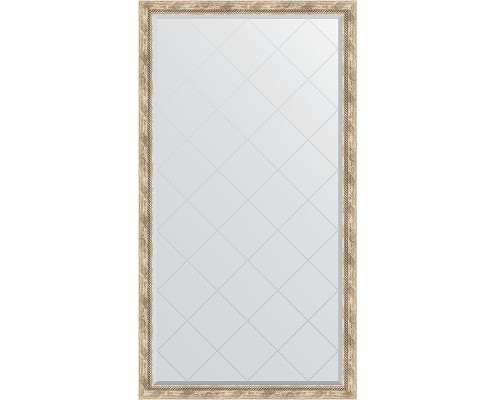 Зеркало Evoform Exclusive-G Floor 198х108 BY 6344 с гравировкой в багетной раме - Прованс с плетением 70 мм