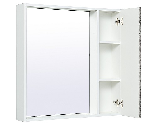 Зеркало со шкафом Runo Манхэттен 65 00-00001016 Серый бетон Белое