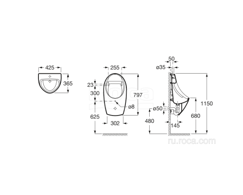 Писсуар Roca Euret 35945H000