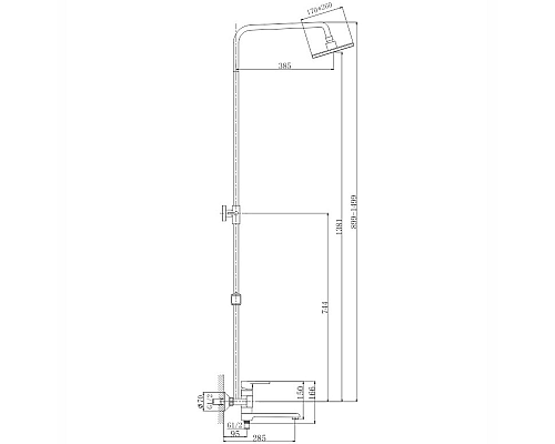 Душевая система Haiba HB2424 Хром