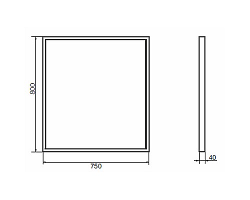 Зеркало Comforty Бредфорд 75 00004149062 Черное