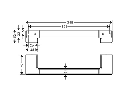 Поручень Hansgrohe AddStoris 41744000 Хром