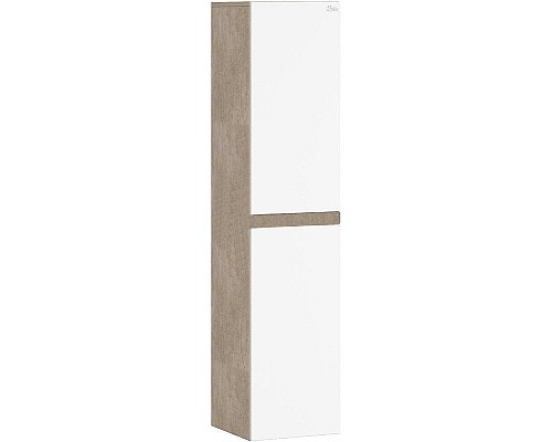 Шкаф пенал Onika Алеста 35.10 403566 подвесной Камень светлый Белый