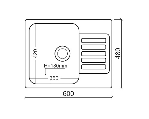 Кухонная мойка Reflection Prima 60 RF0460BE Бежевая