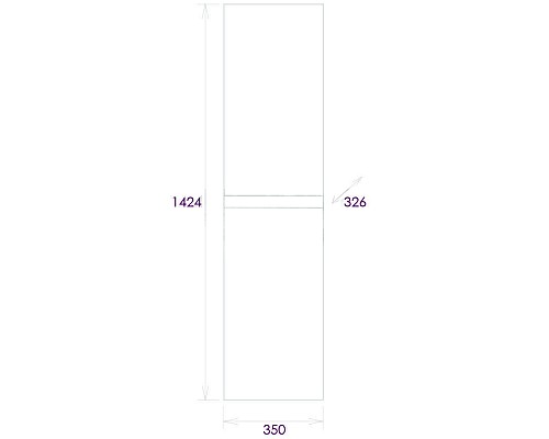 Шкаф пенал Onika Алеста 35.10 403566 подвесной Камень светлый Белый