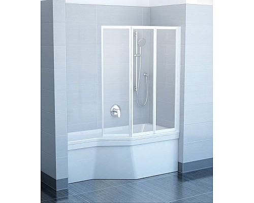 Шторка для ванны Ravak VS3 795V0U00Z1 130 сатин Транпарент