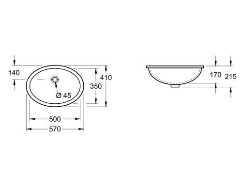 Раковина Villeroy&Boch Evana 57 614700R1 Альпийский белый