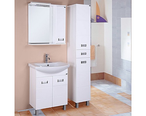 Тумба под раковину Onika Балтика 70 с корзиной для белья Белая