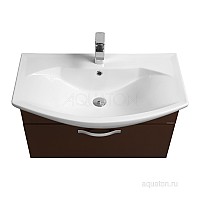Тумба под раковину Ария 80 подвесная темно-коричневая Aquaton 1A141701AA430