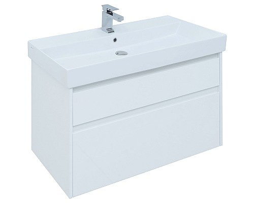Тумба под раковину Aquanet Nova Lite 100 242581 подвесная Белая