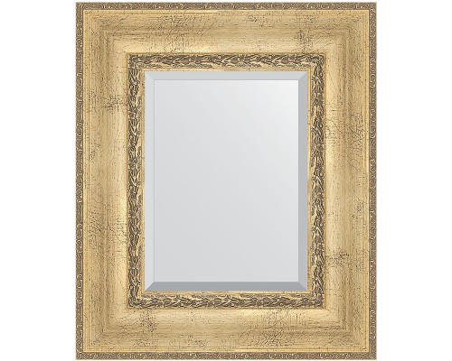 Зеркало Evoform Exclusive 62х52 BY 3376 с фацетом в багетной раме - Состаренное серебро с орнаментом 120 мм
