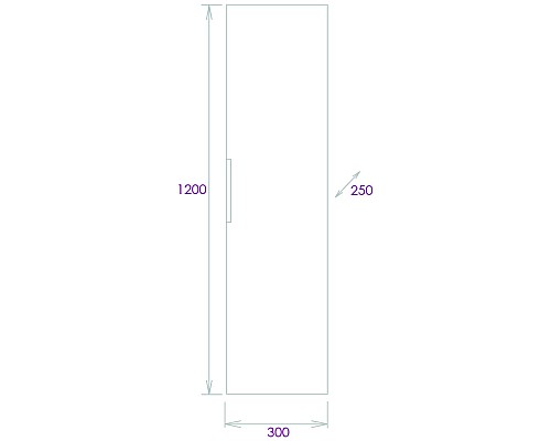 Шкаф пенал Onika Легран 30.10 403068 подвесной Дуб галифакс