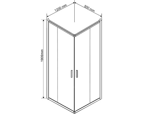 Душевой уголок Vincea Garda 120x80 VSS-1G8012CL профиль Хром стекло прозрачное