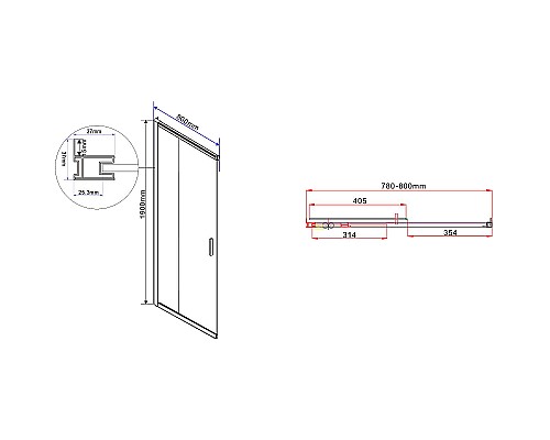 Душевой уголок Vincea Garda 120x80 VSS-1G8012CL профиль Хром стекло прозрачное