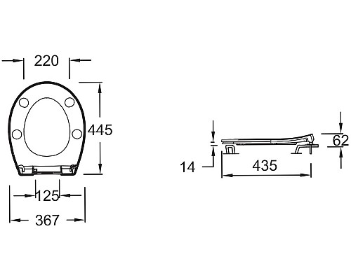 Сиденье для унитаза Jacob Delafon Patio E23157-00 Белое с микролифтом