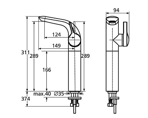 Смеситель для раковины Ideal Standard Melange A4266AA Хром