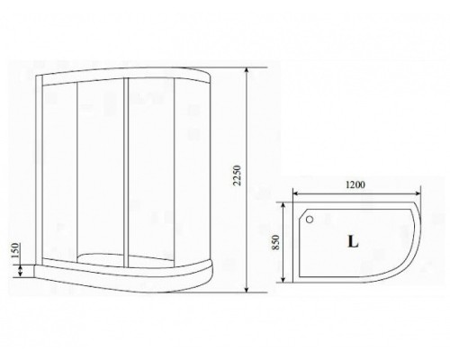 Душевая кабина Timo Comfort 120x85 T-8802LF с гидромассажем