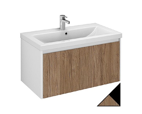 Тумба под раковину Velvex Klaufs 80 tpKLA.80.1Y-617.217 подвесная Черный+дерево