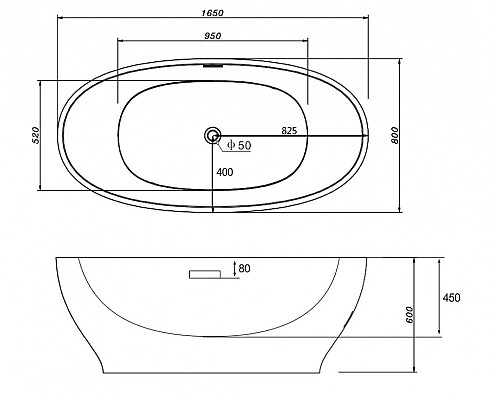 Акриловая ванна Abber AB9207