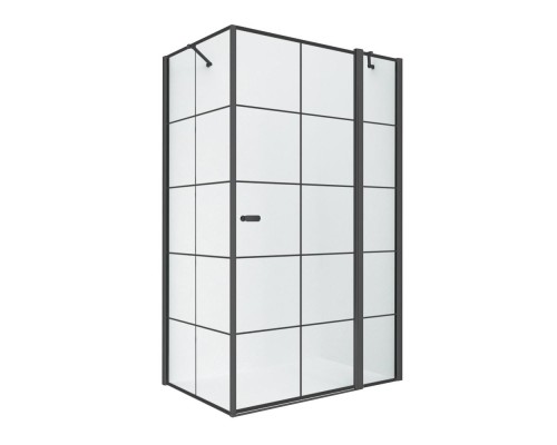 Душевое ограждение NEW TRENDY NEW SOLEO BLACK R 90x90x195 (черный)